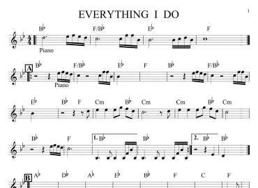 Everything I Do sheet