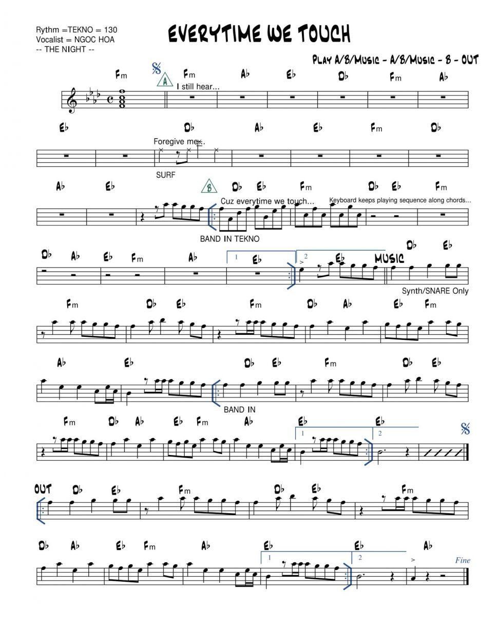 Everything We Touch sheet