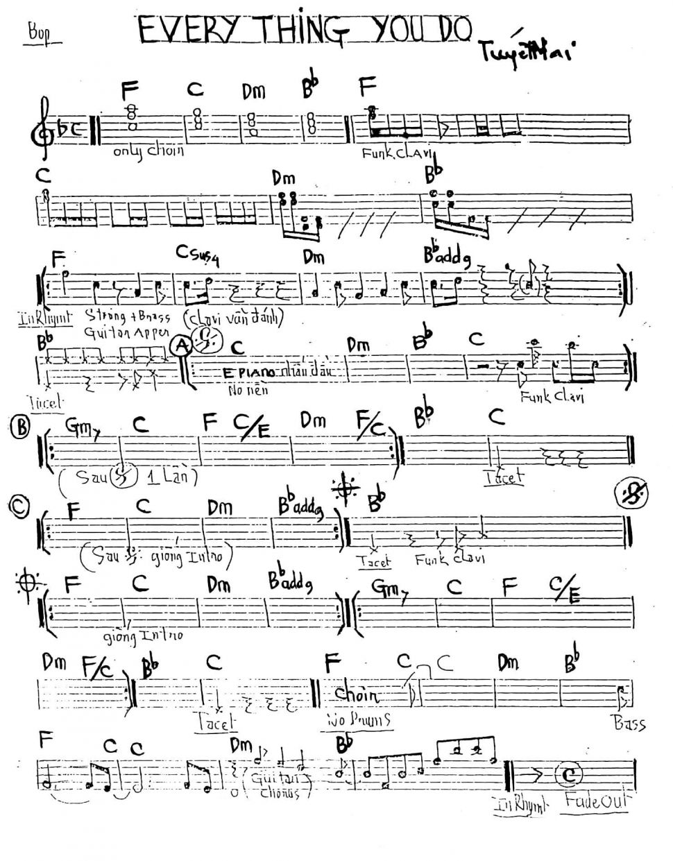 Everything You Do sheet