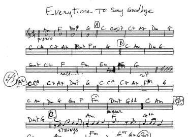 Everytime To Say Goodbye sheet