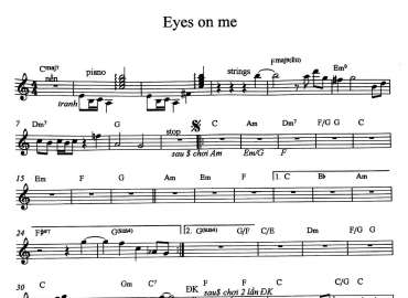 Eyes On Me sheet