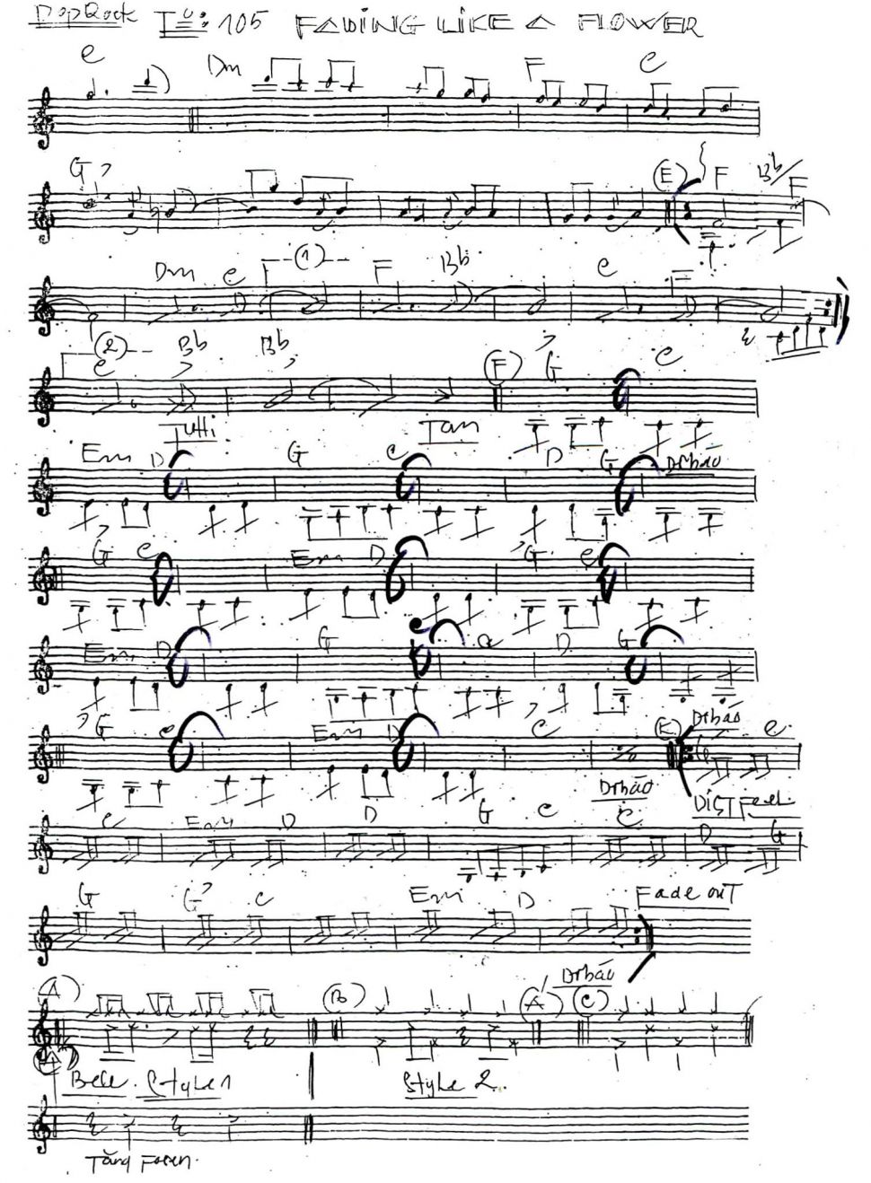 Fading Like A Flower sheet