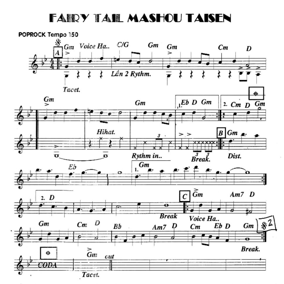 Fairy Tail Mashou Taisen sheet