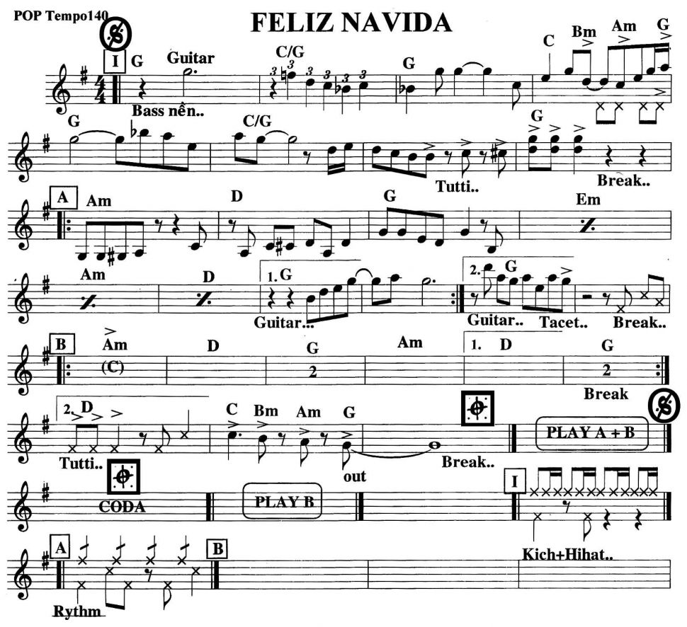 Feliz Navida sheet