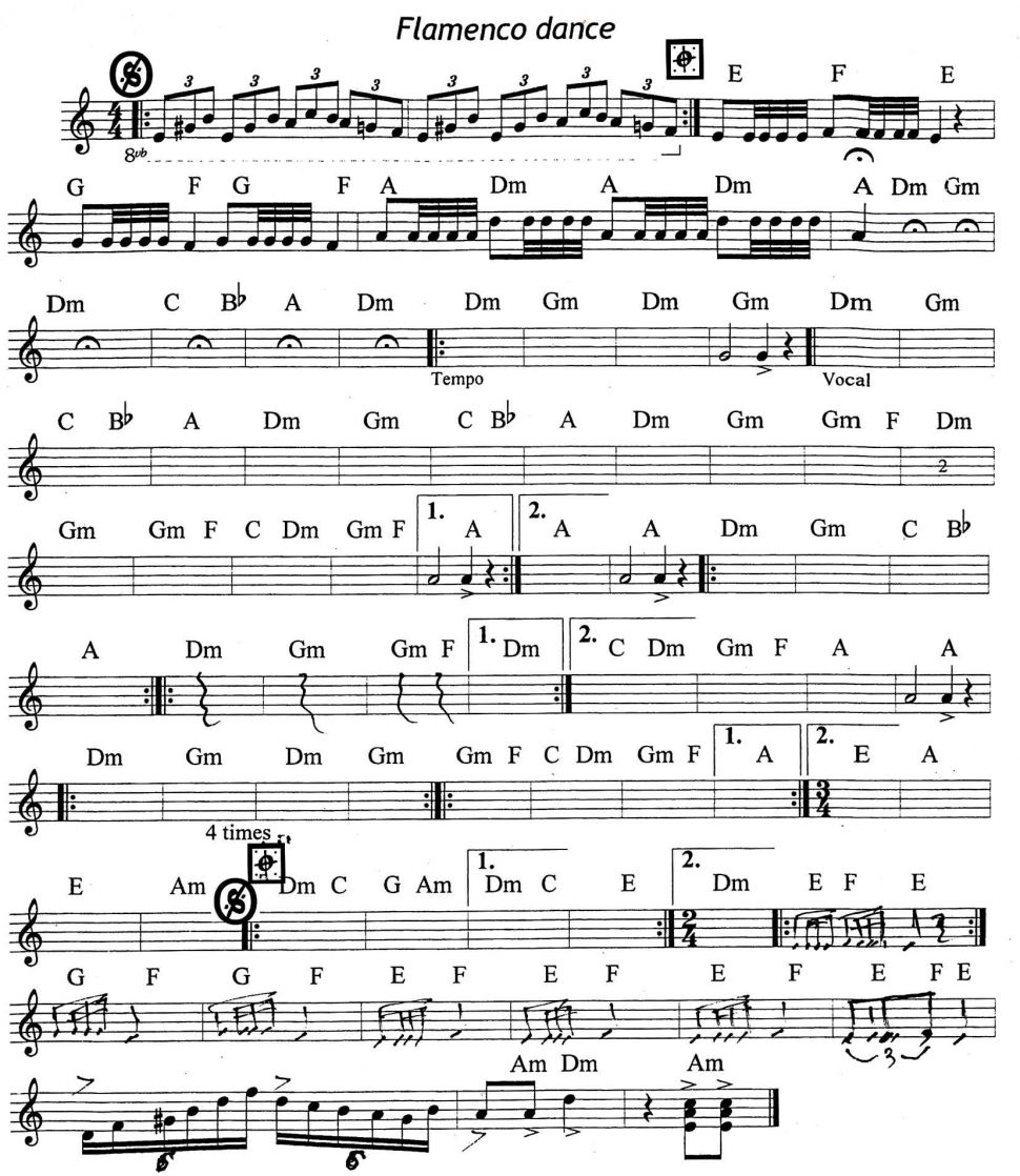 Flamenco Dance sheet