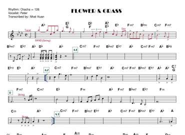 Flower And Grass sheet