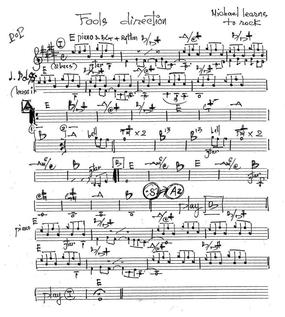 Fools Direction sheet