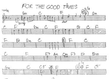 For The Good Times sheet