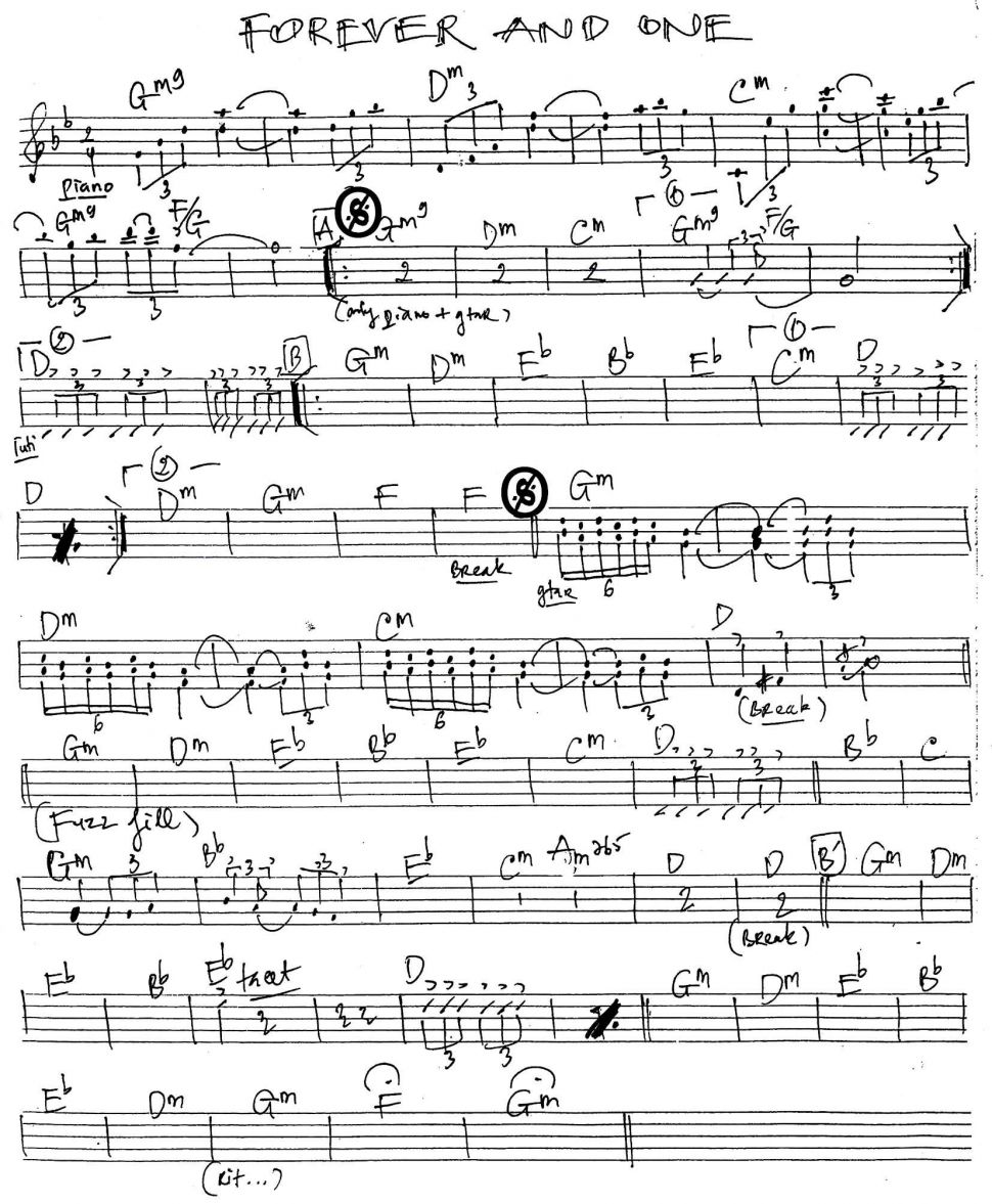 Forever And One sheet