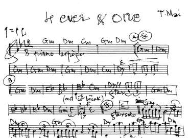 Forever And One sheet