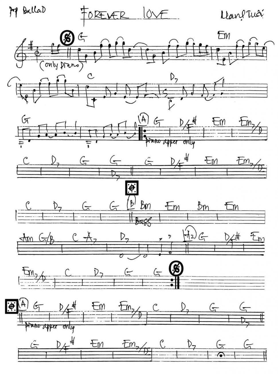 Forever Love sheet