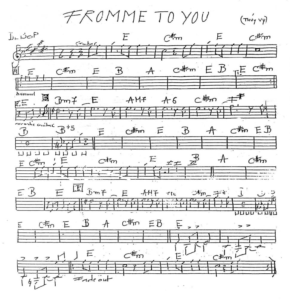 From Me To You sheet