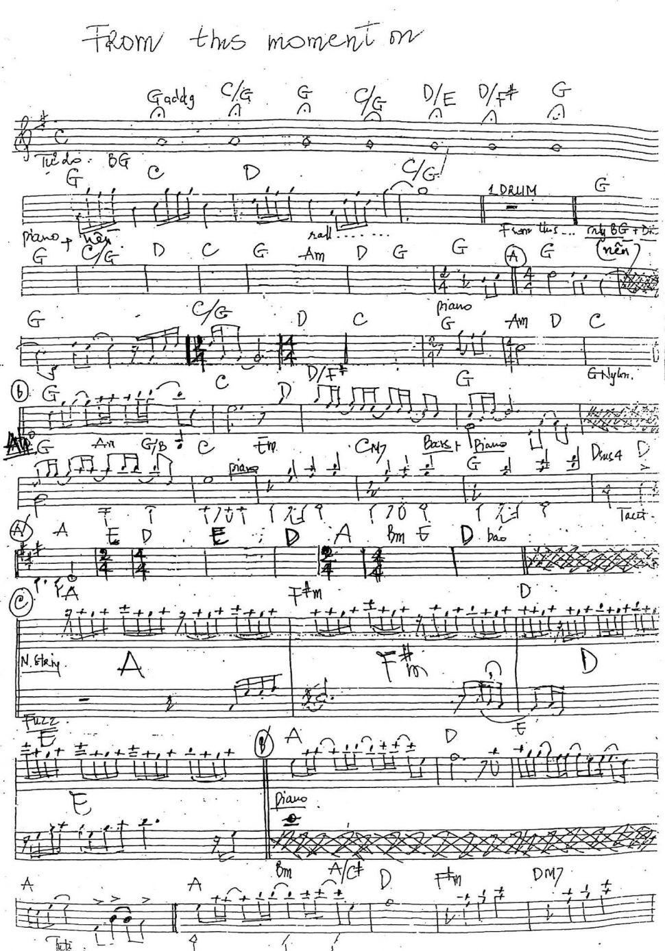 From This Moment On sheet