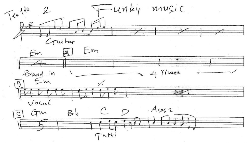 Funky Music sheet