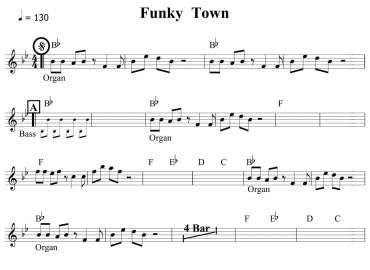 Funky Town sheet