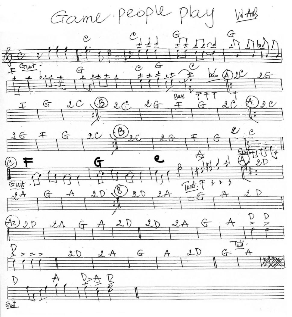 Game people play sheet