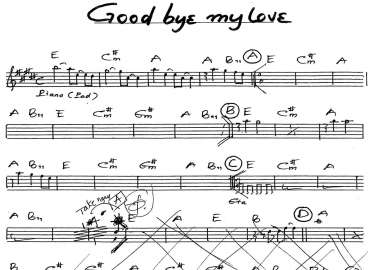Good Bye My Love sheet