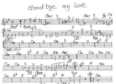 Good bye my love sheet