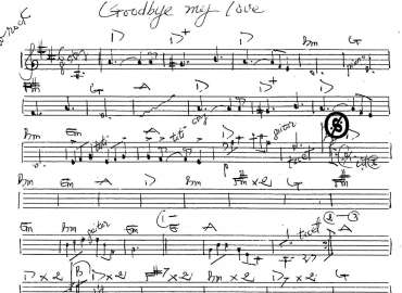 Goodbye my love sheet