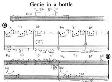 Genie in a bottle sheet