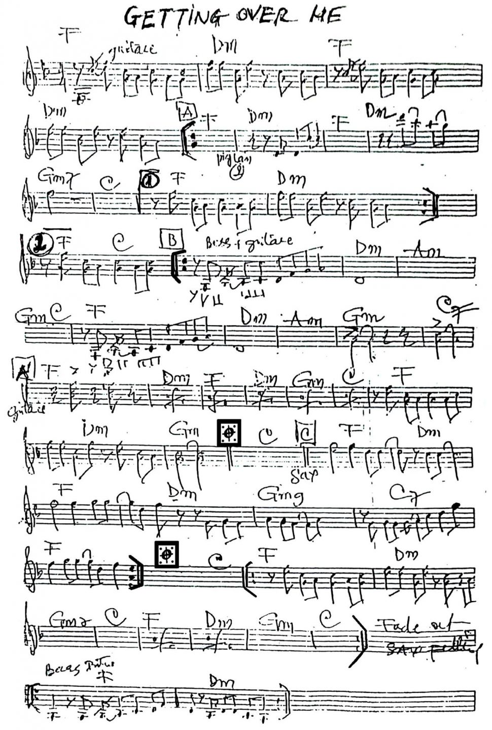 Getting Over Me sheet