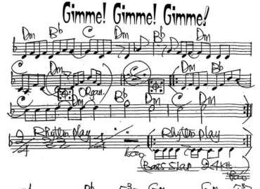 Gimme!gimme!gimme!sheet