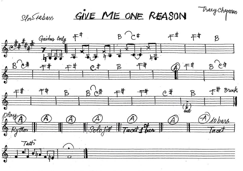 Give me one reason sheet