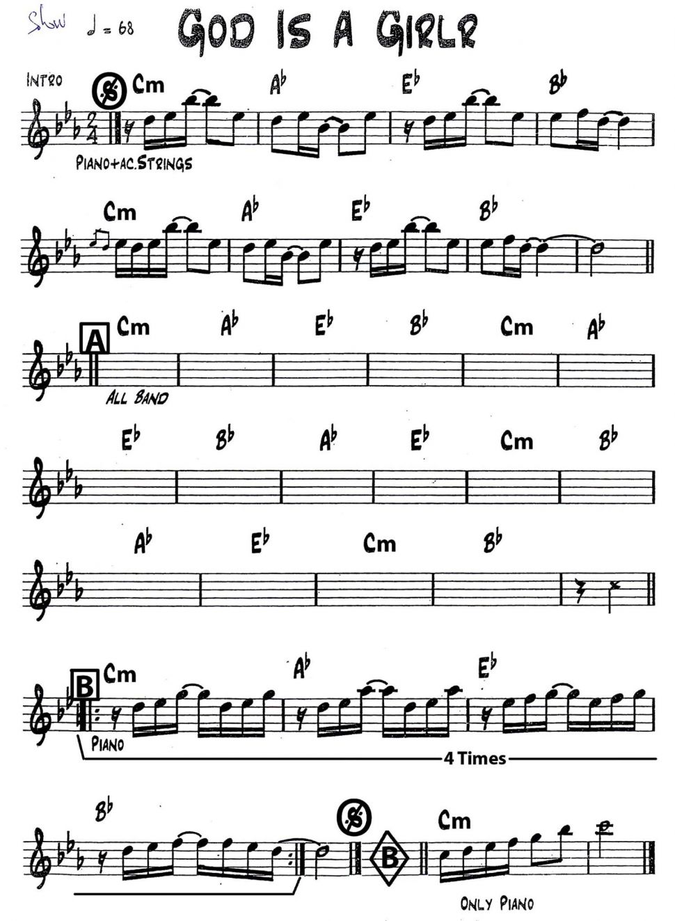 God Is A Girls sheet