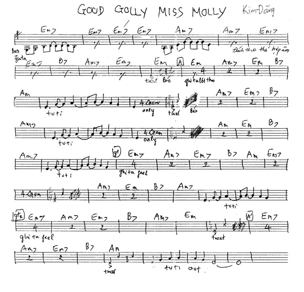 Good Golly Miss Molly sheet