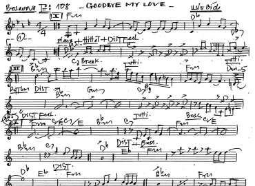 Goodbye my love sheet