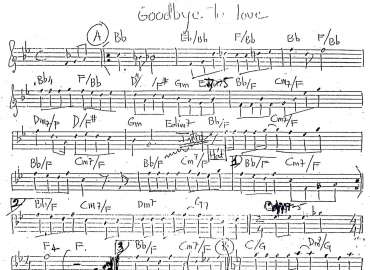 Goodbye to love sheet