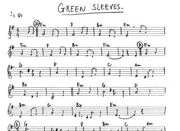 Green sleeves sheet