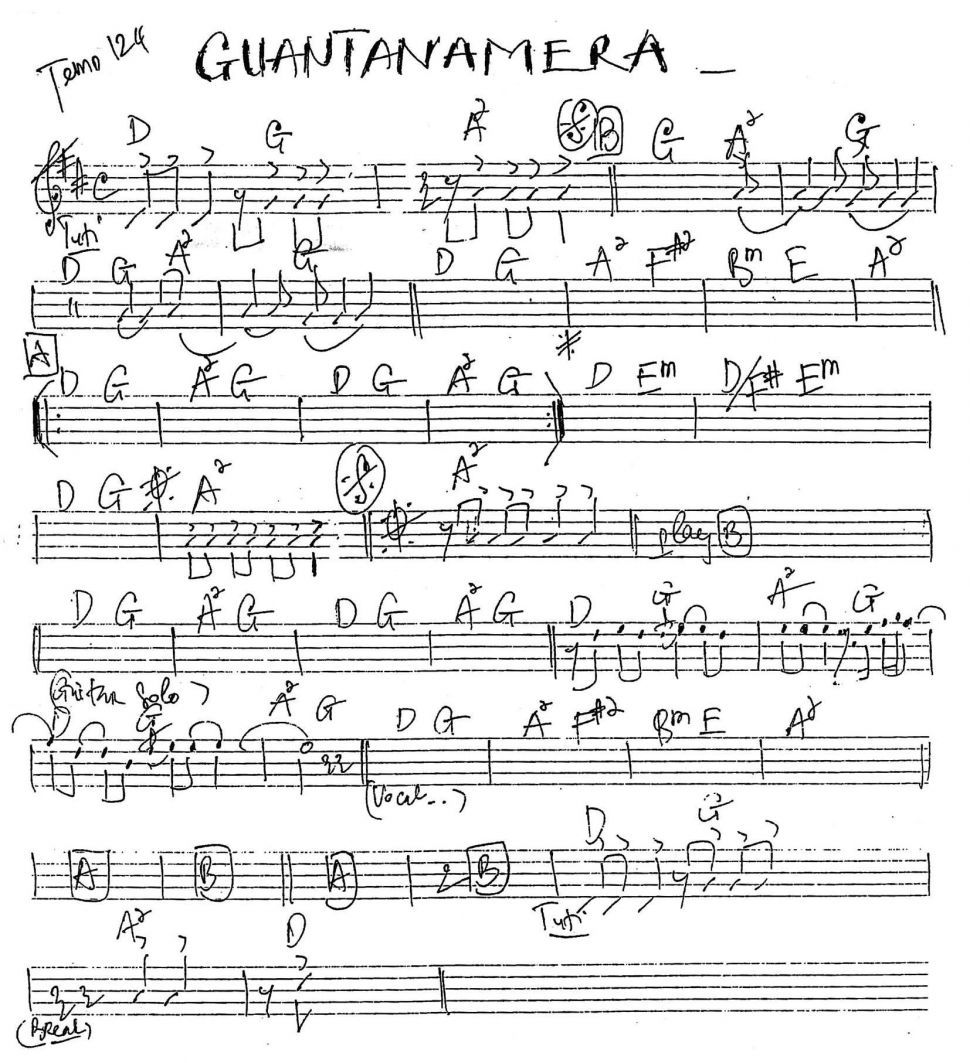 Guantanamera sheet