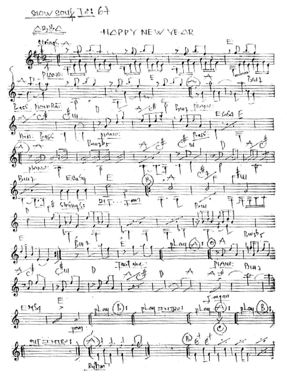 Happy New Year sheet