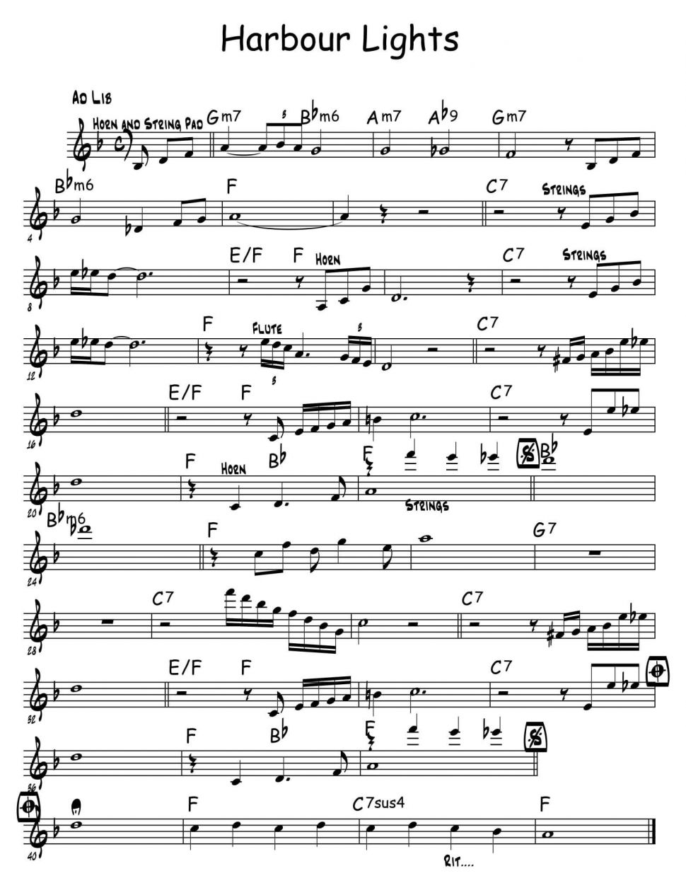 Harbour Lights sheet
