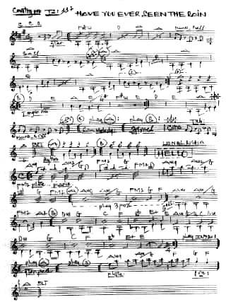 Have You Ever Seen The Rain sheet