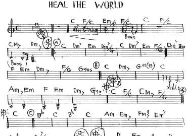Heal The World sheet