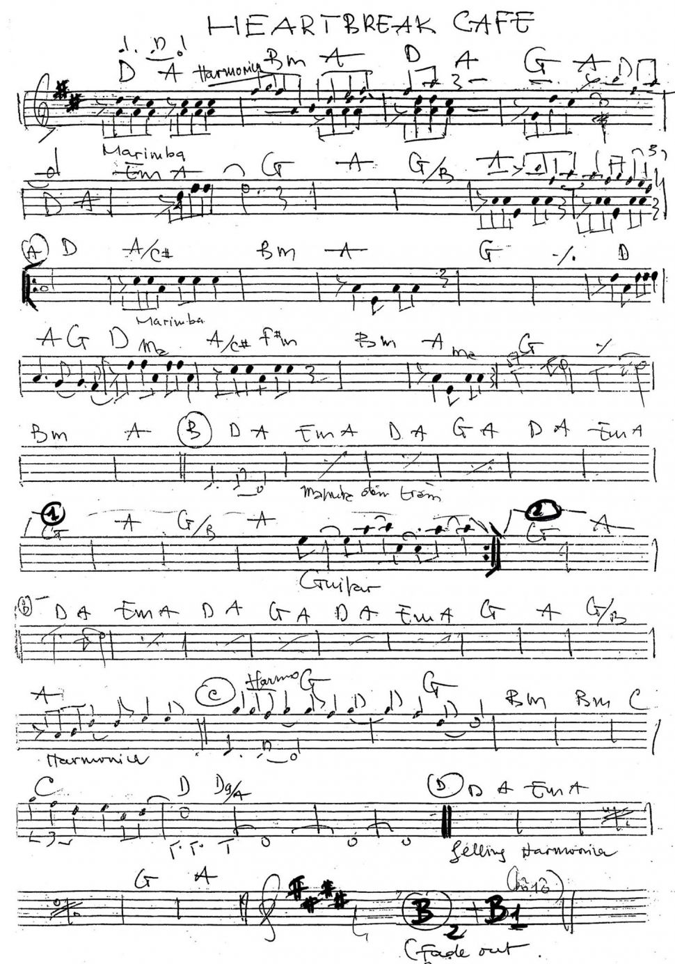 Heart Break Cafe sheet
