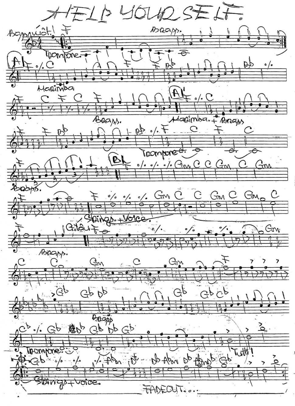 Help Your Self sheet