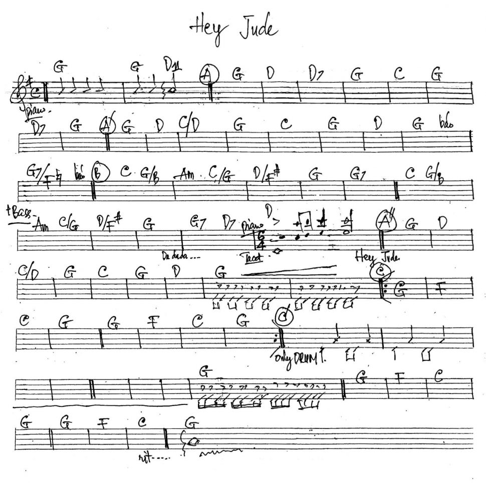 Hey Jude sheet