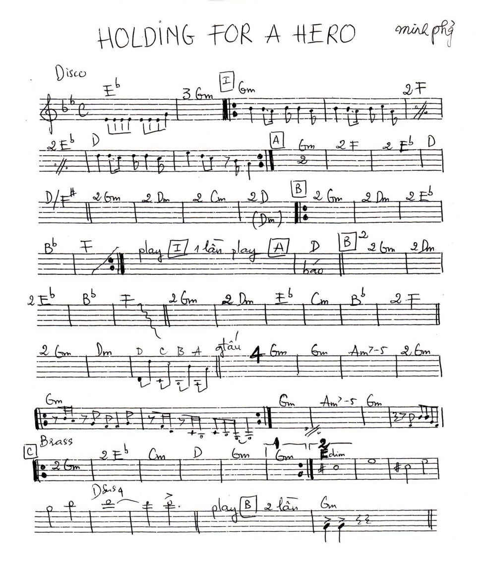 Holding For A Hero sheet