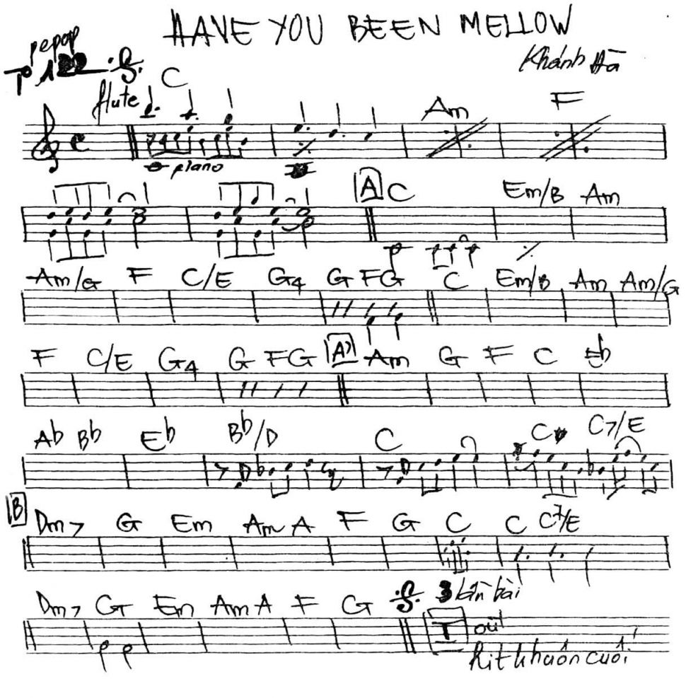 Hve You Been Mellow sheet