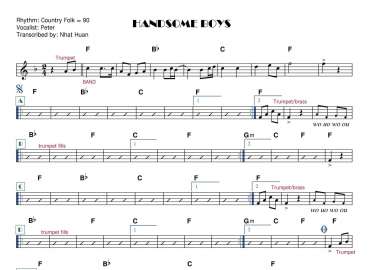 Hand Some Boys sheet