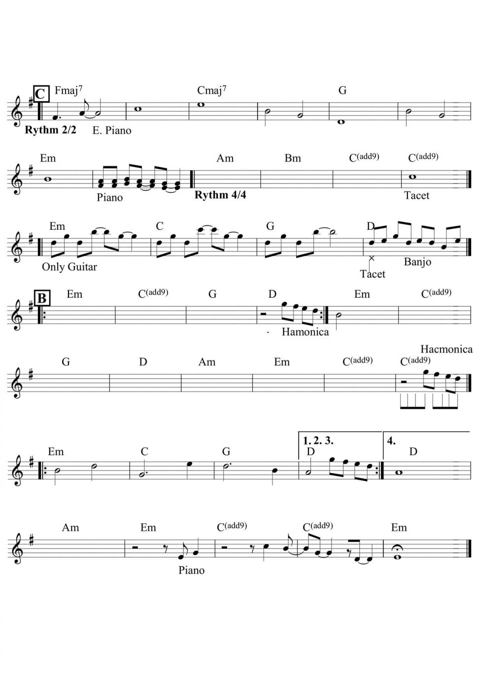 Hara To Say I'm Sorry sheet