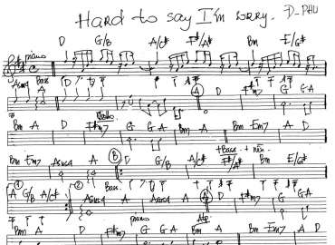 Hard To Say I'm Sorry sheet