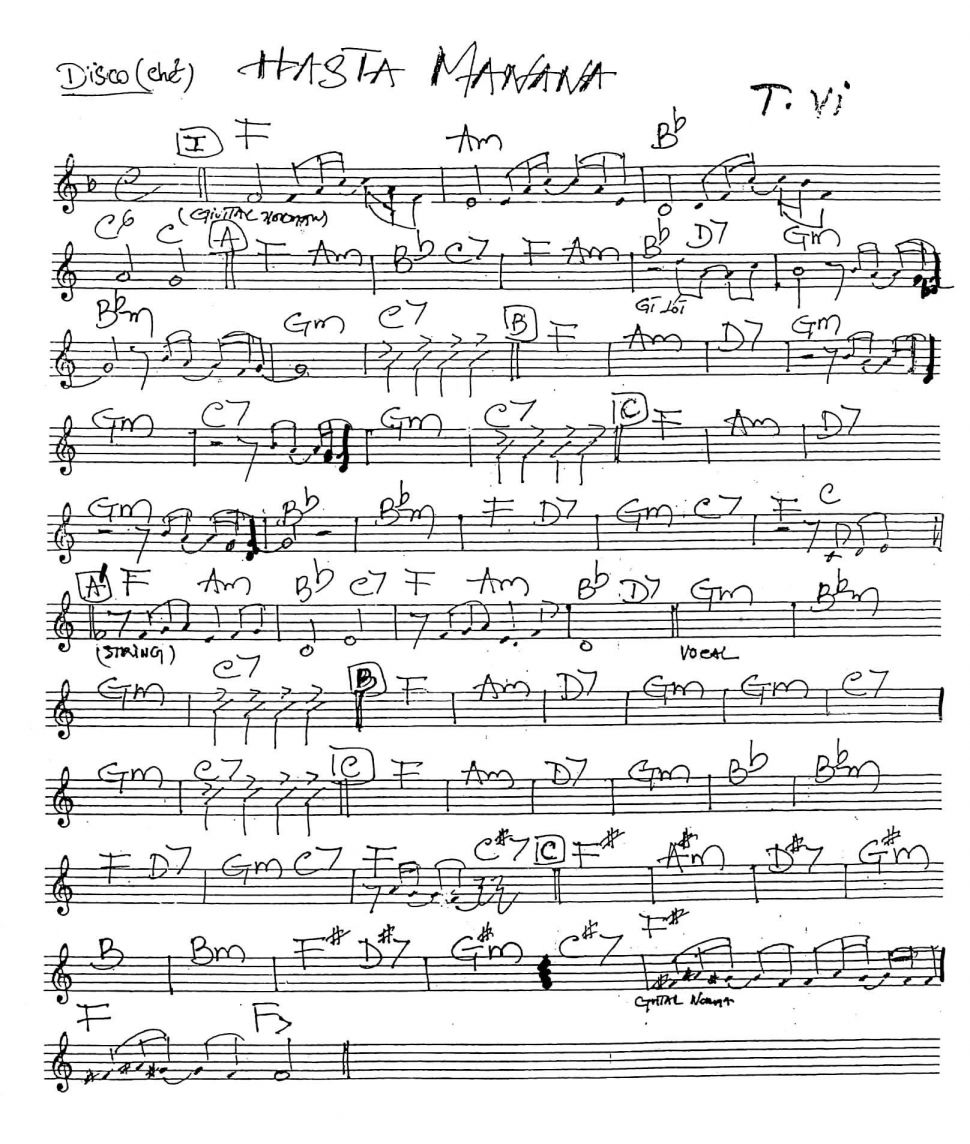 Hasta Manana sheet