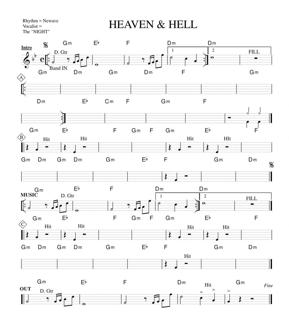 Heaven And Hell sheet