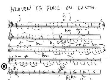 Heaven Is Place On Earth sheet