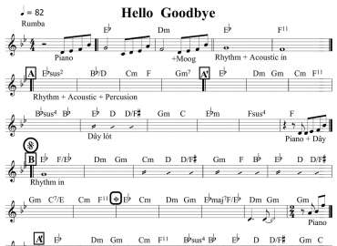 Hello Goodbye sheet