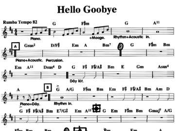 Hello Goodbye sheet